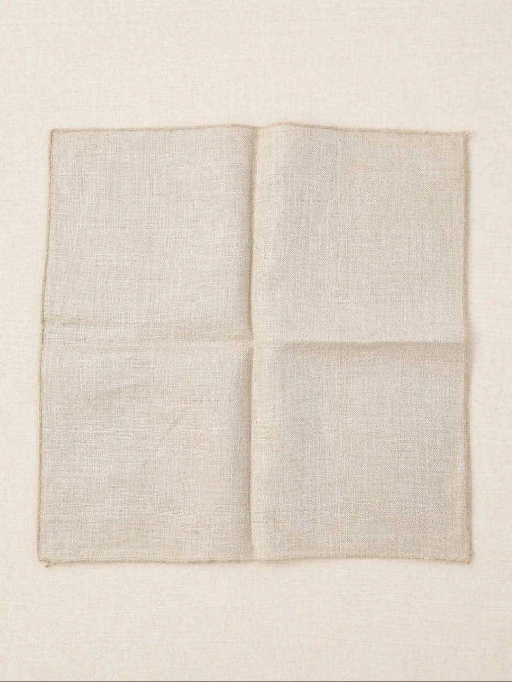 VTG Pure Linen Placemats & Napkins Set Natural Flax Luncheon Linens Coastal